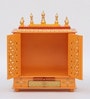 Multicolor Sheesham Wood & MDF Floor Rested Mandir With Door