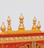 Multicolor Sheesham Wood & MDF Floor Rested Mandir With Door