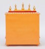 Multicolor Sheesham Wood & MDF Floor Rested Mandir With Door