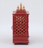 Multicolor Sheesham Wood & MDF Floor Rested Mandir With Door