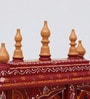 Multicolor Sheesham Wood & MDF Floor Rested Mandir With Door