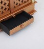 Multicolor Sheesham Wood & MDF Floor Rested Mandir With Door