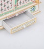 Multicolor Sheesham Wood & MDF Floor Rested Mandir With Door