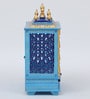 Multicolor Sheesham Wood & MDF Floor Rested Mandir Without Door