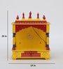 Multicolor Sheesham Wood & MDF Floor Rested Mandir Without Door