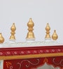 Multicolor Sheesham Wood & MDF Floor Rested Mandir Without Door