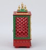 Multicolor Sheesham Wood & MDF Floor Rested Mandir Without Door