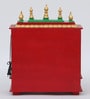 Multicolor Sheesham Wood & MDF Floor Rested Mandir Without Door