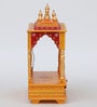 Multicolor Sheesham Wood & MDF Floor Rested Mandir Without Door