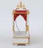 Multicolor Sheesham Wood & MDF Floor Rested Mandir Without Door