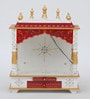 Multicolor Sheesham Wood & MDF Floor Rested Mandir Without Door