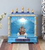 Multicolor Sheesham Wood & MDF Floor Rested Mandir Without Door