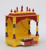 Multicolor Sheesham Wood & MDF Floor Rested Mandir Without Door