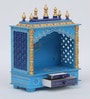 Multicolor Sheesham Wood & MDF Floor Rested Mandir Without Door