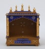 Multicolor Sheesham Wood & MDF Floor Rested Mandir Without Door