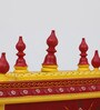 Multicolor Sheesham Wood & MDF Floor Rested Mandir Without Door