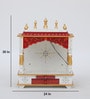 Multicolor Sheesham Wood & MDF Floor Rested Mandir Without Door