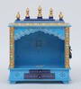 Multicolor Sheesham Wood & MDF Floor Rested Mandir Without Door