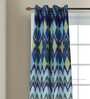 Multicolor Silk Solid 7 Ft Blackout Eyelet 2 Curtain