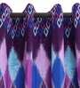 Multicolor Silk Solid 9 Ft Blackout Eyelet 1 Curtain