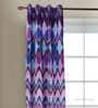 Multicolor Silk Solid 9 Ft Blackout Eyelet 1 Curtain