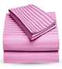 Pink Solid 180 TC Cotton King Sized Bedsheet with 2 Pillow Covers