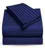 Blue Solid 180 TC Cotton King Sized Bedsheet with 2 Pillow Covers