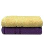 Assorted Solid Cotton 380 GSM Hand Towels- Set of 2 (Any 2 Random Colors)