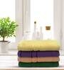 Assorted Solid Cotton 380 GSM Hand Towels- Set of 4 (Any 4 Random Colors)