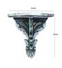 Silver Solid Wood Handcarved Navya Rajat Floating Wall Shelf With Distressed Finish