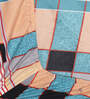 Multicolor Striped 300 TC Cotton Fitted Single Bedsheet with 1 Pillow Cover