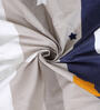 Multicolor Striped 300 TC Cotton Single Bedsheet with 1 Pillow Cover