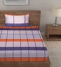 Multicolor Checkered 300 TC Cotton Single Bedsheet with 1 Pillow Cover