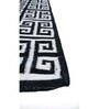 Black and White Abstract Wool 5 ft X 8 ft Hand Woven Dhurrie