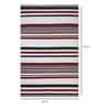 Multicolor Striped Wool 5 x 7 Feet Hand Woven Carpet