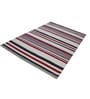Multicolor Striped Wool 5 x 7 Feet Hand Woven Carpet