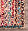 Multicolor Stripes Jute 5 ft x 7 ft Hand Woven Carpet