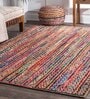 Multicolor Stripes Jute 5 ft x 7 ft Hand Woven Carpet