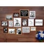 Memories Set Of 15 Multicolor Synthetic Wood Collage Photo Frames