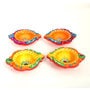 Multicolor Terracotta Diyas- Set of 4