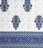 Blue Traditional 144 TC 100% Cotton King Size Bedsheet With 2 Pillow Covers