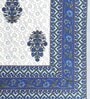 Blue Traditional 144 TC 100% Cotton King Size Bedsheet With 2 Pillow Covers