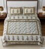 Mustard Traditional 180 TC 100% Cotton King Size Bedsheet With 2 Pillow Covers