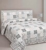 Grey Traditional 180 TC 100% Cotton King Sized Bed Sheets with 2 Pillow Covers