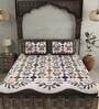Multicolor Traditional 240 TC Cotton King Sized Bed Sheets with 2 Pillow Covers
