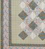 Green Geometric 240 TC Cotton King Sized Bed Sheets with 2 Pillow Covers