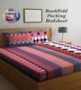 Multicolor Traditional 300 TC Cotton Blend Double King Sized Bedsheet With 2 Pillow Covers