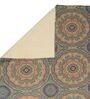 Multicolor Traditional Cotton Mandala Art Print 3 ft x 6 ft Hand Woven Dhurries
