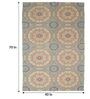 Multicolor Traditional Cotton Mandala Art Print 3 ft x 6 ft Hand Woven Dhurries