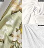 Yellow & Cream Floral Velvet 12 x 12 Inches Cushion Covers (Set of 5)